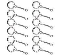 30 pcs Chaîne de serpent Clé des clés de clés Clées de clés métalliques portables sac à anneau charmes argent bricolage argent, chaînes de clés portables