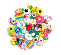 30 Pcs Charmes de Chaussures pour Sabots, Décorations en PVC
