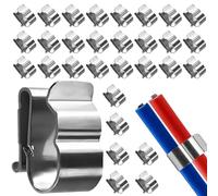30 Pcs Clips Cable En Acier Inoxydable,Clips De Fixation Pour Câble,Fixation Cable Electrique Solaires Photovoltaïques,Convient Aux Panneaux Solaires Photovoltaïques