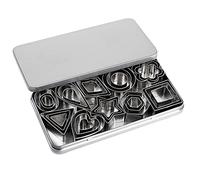30 PCS Ensemble d ' outils de cuisson de biscuits Moules à biscuits Emporte-pièce 10 formes différentes avec boîte de rangement Matériau en acier inoxydable Moule à biscuits en acier inoxydable