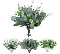 30 pcs Eucalyptus Artificiel Fleurs Artificielles Eucalyptus Seches Naturel | eucalyptus Fleurs Artificielles Bouquet Fleur Branches Decoration DIY Fleur Artificielle pour Décoration Mariage y Baptême