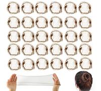 30 Pcs Filet Chignon, Filets à Cheveux Invisible en Maille Fine Filet Chignon Élastique Filets Cheveux pour Infirmière Danseuse Hôtesse de l'Air (Café)