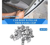 30 pcs Fixation De Panneau De Garniture De Montant B De Carrosserie De Voiture pour Volkswagen Beetle 1998-2019, Supports Montage Garniture Intérieure En Métal Durable Argenté