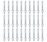 30 Pcs Goujon Ancrage M10 x 100 mm, Goujons d'Ancrage, Boulons à Expansion, Vis d'Expansions, Boulon d'Ancrages, Cheville Beton pour Béton Pierre Fenêtres Machines Poutres