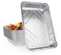 30 PCS Grands Barquette Jetables 2200ML Plateaux en Aluminium Boite Alimentaire Pour Barbecue 30PCS-2200ML-Sans Couvercle