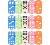 30 pcs jeu de cubes colorés en plastique 6 face standard jeu standard pour enfants salle de classe mathématiques blanc bleu orange rose vert