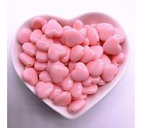 30 pcs/lot 12mm 14mm coloré en forme de coeur acrylique perles d'espacement en vrac pour la fabrication de bijoux accessoires de bricolage-03, 14mm (30 pcs)