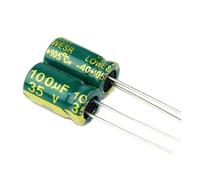 30 pcs/lot 35 V 100 UF 6 * 11mm 6mmX11mm 6 X 7MM Aluminum electrolytic capacitor AUOQKQUT(6 X 11MM)