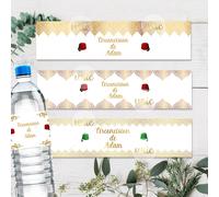 30 pcs/lot personnalisé Mabrouk Tahara motif doré circoncision bouteille d'eau étiquettes autocollants personnalisés emballages de barre de bonbons tout texte F