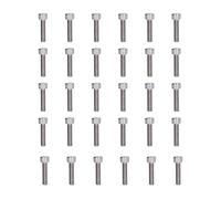 30 PCS M6 A2 70 Stainless Steel Hex Socket Head Cap Screws, Cylinder Bolts for Machinery, Automotive Furniture Assembly (M6*25)