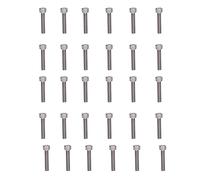 30 PCS M6 A2 70 Stainless Steel Hex Socket Head Cap Screws, Cylinder Bolts for Machinery, Automotive Furniture Assembly (M6*30)