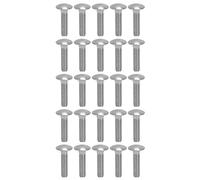30 PCS M8 x 1.25 A2 70 Stainless Steel Carriage Bolts, Cup Square Head Coarse Thread Fasteners for Machinery, Automotive Structural Assembly (M8*35)