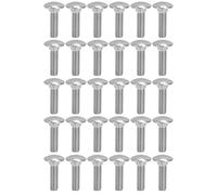 30 PCS M8 x 1.25 A2 70 Stainless Steel Carriage Bolts, Cup Square Head Coarse Thread Fasteners for Machinery, Automotive Structural Assembly (M8*30)