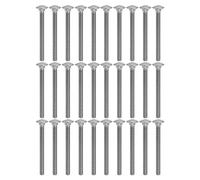 30 PCS M8 x 1.25 A2 70 Stainless Steel Carriage Bolts, Cup Square Head Coarse Thread Fasteners for Machinery, Automotive Structural Assembly (M8*90)