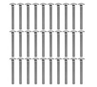 30 PCS M8 x 1.25 A2 70 Stainless Steel Carriage Bolts, Cup Square Head Coarse Thread Fasteners for Machinery, Automotive Structural Assembly (M8*70)