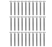 30 PCS M8 x 1.25 A2 70 Stainless Steel Carriage Bolts, Cup Square Head Coarse Thread Fasteners for Machinery, Automotive Structural Assembly (M8*80)