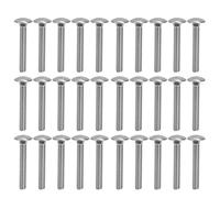 30 PCS M8 x 1.25 A2 70 Stainless Steel Carriage Bolts, Cup Square Head Coarse Thread Fasteners for Machinery, Automotive Structural Assembly (M8*55)