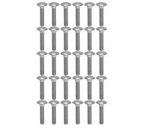 30 PCS M8 x 1.25 A2 70 Stainless Steel Carriage Bolts, Cup Square Head Coarse Thread Fasteners for Machinery, Automotive Structural Assembly (M8*40)