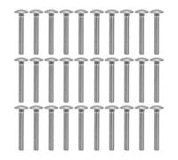 30 PCS M8 x 1.25 A2 70 Stainless Steel Carriage Bolts, Cup Square Head Coarse Thread Fasteners for Machinery, Automotive Structural Assembly (M8*60)