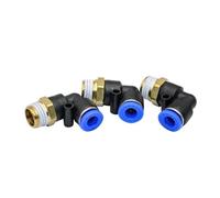 30 Pcs of PL6-02, 6mm Push In One Touch Connector 1/4" Thread Pneumatic Quick Fittings