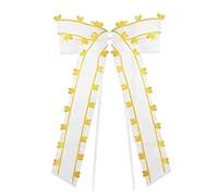 30 Pcs Or avec Coeur Arcs De Mariage De Voiture De Mariage De Noël Arcs De Mariage Décor De Voiture Arcs De Mariage De Voiture Décoration Arcs À La Main Satin Ruban 12 * 25 cm Mariage Arcs