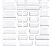 30 PCS Organisateurs de Tiroirs en Transparent,avec 4 tailles Organisateur de coiffeuse, pour salle bain,cosmétiques,cuisine,bureau