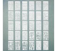 30 Pcs Pochoirs Lettres Et Chiffres,Pochoirs De Lettres En Plastique S,Alphabets Numéro Pochoirs Modèles,Pochoir De Lettres Pour Peinture De Scrapbooking Bricolage