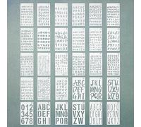 30 Pcs Pochoirs Lettres et Chiffres Réutilisables en Plastique, Modèles d’Alphabets et Numéros, Pochoirs de Lettres pour Peinture de Scrapbooking et Bricolage