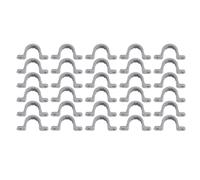 30 PCS PVC Electrical Conduit Clamps, 2 Hole U Shaped Pipe Straps for Cable HVAC Refrigeration Lighting Installation (1 pouce)