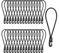 30 Pcs Rubber Tensioner With Hooks,Bungee Corners With Hooks,Rubber Tensioners,Tarpaulin Tensioners For Sun Shade Sail With Grommets And Bike Luggage Rack (6 Inch)