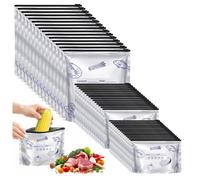 30 Pcs Sac Congelation Zip en Aluminium Alimentaire, 3 Tailles Sac de Conservation Réutilisable ,Sachet Congelation Zip en Aluminium
