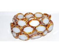 30 pcss Table Coup Tals ovale Roach, 1000 Trvertin (1000 86800), verre, République tchèque, dimensione 20 x 14 mm (0.79 x 0.55 in)