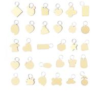 30 Pezzi Porchiavi in Legno Grezzo Artigianato in Legno Grezzo Ciondolo per incisione fai da te materiale artigianato matrimonio compleanno natale ornamento decorazione accessori regalo