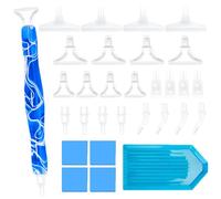 30 Pièce Kit Stylo de Forage Diamond Painting Bricolage 5D, 1pcs Stylo Diamant Livré avec 24 Forets Remplaçables pour Diamant Peinture Broderie Nail Art Adultes Enfants Débutant