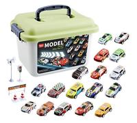 30 Pièce Lot Petites Voitures Jouets Metal Voiture Jouet Enf-ant Cascadeuse Mini Voitures De Course Apporter Valise