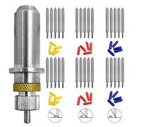 30 pièces (30/45/60 degrés) AFUNTA Lame de coupe en vinyle pour Roland & La plupart des traceurs domestiques et importés avec base de support de lame