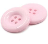 30 pièces 30mm gros boutons en résine pour costume pull manteau, couleur bonbon grand bord rond manteau en laine bouton chemise bouton-rose