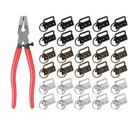 30 pièces 32 mm pour porte-clés matériel avec anneaux divisés pour bracelet DIY pince lanière DIY bracelet pince cordon cordon