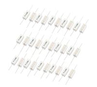 30 pièces 5W résistances fixes 2.2OHM 5% fil enroulé axia-l céramique ciment puissance résistances simples résistance blanc Composants consommateurs d'énergie