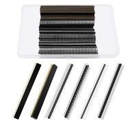 30 Pièces 6 Types Connecteur Mâle et Femelle à 40 Broches 2.54 mm Unique Rangée,Mâle et Femelle Pin Header Socket Connecteur,pour Arduino Prototype Shield