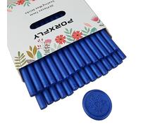 30 pièces 7mm bâtons de cire pour pistolet à colle,PORXFLY Mini bâtons de cire pour cartes, enveloppes, invitations de mariage, emballage de cadeaux, emballages de vin (Bleu saphir)