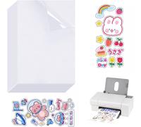 30 Pieces A4 Sheet Self-Adhesive Printable Paper Sticker Transparent Film Sticker Vinyl Paper Printer Sticker For Inkjet Printers And Laser Printers