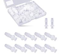 30 Pièces Adaptateur de Seringue, Transparent Luer Lock Femelle 1/4 pouce Kit de Connecteur Luer Lock Adaptateur de Coupleur de Seringue