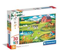 Clementoni The Animal Farm Puzzle 30 Pièces, Supercolor, Puzzle pour Enfants, Fabriqué en Italie, Multicolore, 20286