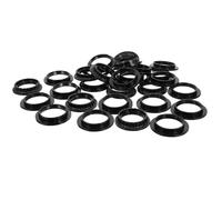 30 Pièces Anneau D’abat-jour à Visser E26 E27 en Plastique Noir | Bague de Rechange pour Douille, Bord Lisse sans Bavure, pour Abat-jour en Verre et Entretien Lumineux