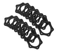 30 Pièces Anneau de Protection Hexagonal Noir Caoutchouc | Accessoire Réutilisable Antidérapant, Stabilise L’appareil sur Tables Plates, Adapté Micros sans Fil, Scènes et Présentations