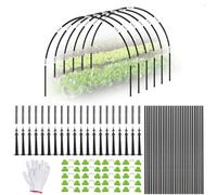 30 Pièces Arceau pour Serre Tunnel, Cerceau pour Serre de Jardin, Arceaux Serre De Jardin pour La Protection des Plantes, Pneus de Serre en Fibre de Verre, Kit De Maison De Cerceau De Jardin