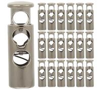 30 Pièces Attache Cordon à Ressort Double Trou en Alliage de Zinc | Bascule D'arrêt pour Cordon et Corde, Surface Lisse sans Bavure, pour Décoration de Lien, Bonnets et Pulls