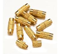 30 pièces Attaches cylindriques, boucles, fermoirs à vis à extrémité fermée pour la création de bracelets et colliers, accessoires pour la fabrication de bijoux.