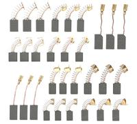 30 Pièces Balais de Charbon pour Outils Électriques, 10 Tailles Différentes Balais de Charbon Moteur Electrique,Compatible avec Perceuses, Scies Circulaires et Meuleuses, Kit Universel de Remplacement